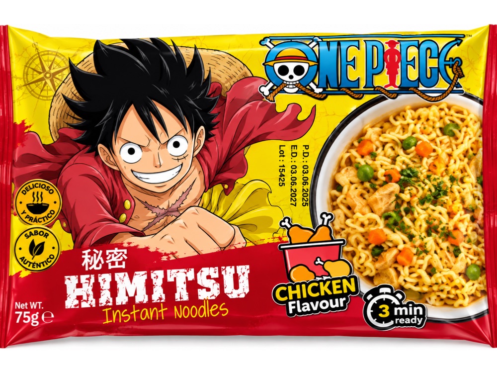 Sopa Instantáneos Sabor vegetal One Piece Noodles