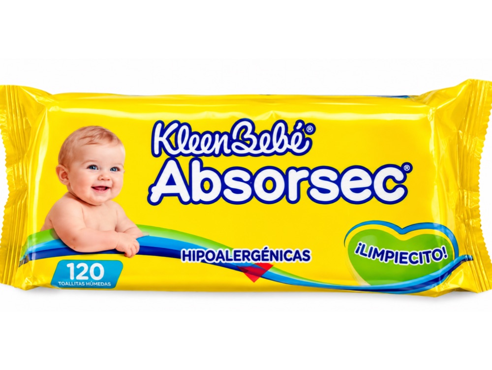 Toallitas Húmedas KleenBebé Absorsec – 120 unidades