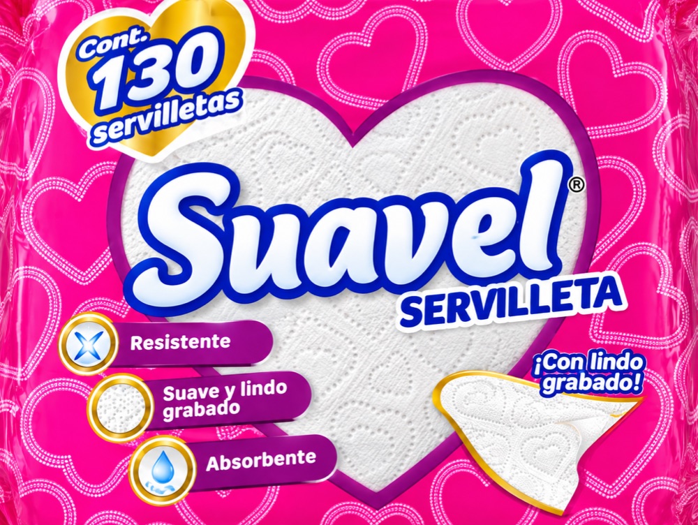 Servilletas Suavel – 130 unidades