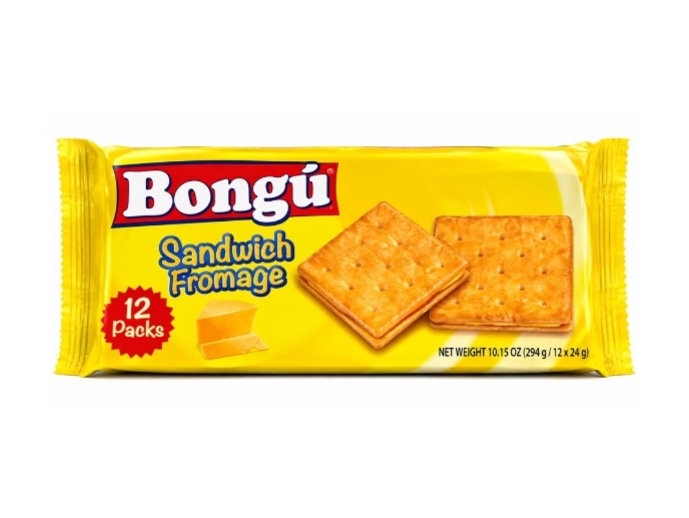 Galletas sándwich de queso Bongú – 12 paquetes